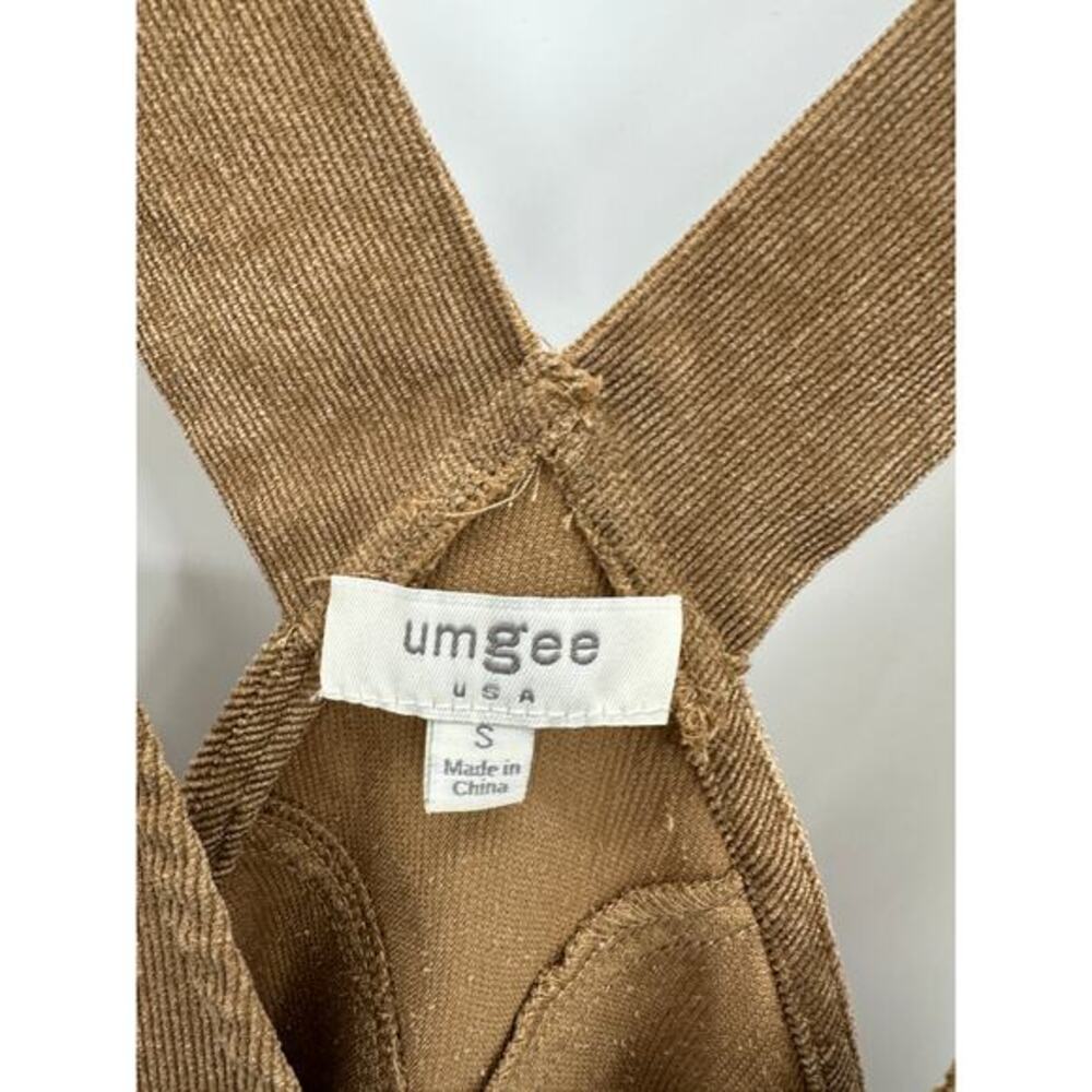 Umgee Dress Women SMALL Brown Double Breasted Deep V-Neck Sleeveless Mini - Picture 6 of 10